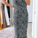 L'Academie  Revolve B&W Animal Printed Slip Maxi Dress  Photo 0