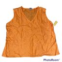 CP Shades NEW  Orange Pure Irish Linen V-Neck Sleeveless Blouse Top Photo 0