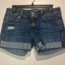 Hudson Jeans Hudson- Croxley Mid Thigh Denim Cuffed Shorts Medium Wash- Size 28 Photo 0