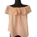 Rebecca Minkoff  Coral Ruffles Off Shoulder Blouse  light Pink Size  Small Photo 1