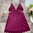 Victoria's Secret  Satin Slip Dress Large Burgundy Wine Photo 2