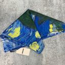 Edge NWT Van Gogh Print Silk Rolled  Scarf Wrap Photo 2