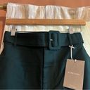 Everlane The Structured Cotton Belted Pant Bellbottom Wide Leg Green NWT Size 00 Photo 2