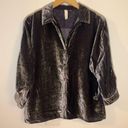 Pilcro  Crushed Velvet Oversized Button Up Collared Top Size XS Photo 0