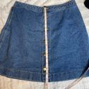 American Apparel  Denim Jean Button Up Mini Skirt Blue Large L Photo 6