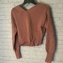 The Moon  and Madison muted pink v neck relaxed textured ladies cardigan size XS Photo 2
