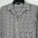 Velvet Heart  Boho Ditzy Floral Button Up Shirt White Black High Low Soft Size M Photo 1