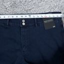 Banana Republic  Premium Denim High Rise Wide Leg Crop Jeans Size 34 Dark Blue Photo 7