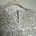 LC Lauren Conrad  Women's Smocked Yoke Peplum Top Swiss Dot Long Sleeve XL Ivory Photo 6