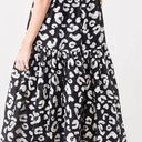 Hunter Bell Camden Tiered Maxi Dress Onyx Cheetah Jacquard Print NWT Sz Medium Photo 1