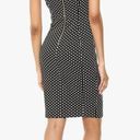 Calvin Klein Black White Geometric Sleeveless Knee length Dress With Gold Zipper Photo 2