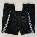 Vans Black Straight Leg Checkered Hem Pants Photo 1