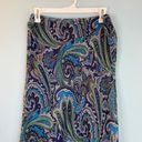 New York & Co. Blue Green Paisley Print Maxi Skirt  Photo 3