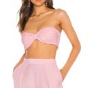 Petal NWT Ronny Kobo Mayah Bandeau Crop Top in  Pink Photo 0