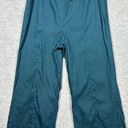 J.Jill  Linen Blend Wide Leg Pull On Women’s Pants Teal Belt Crop Lagenlook L Photo 0