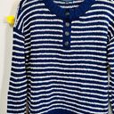 American Eagle Blue & White Striped Henley Jegging Fit Sweater Size XS Photo 3