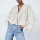 ZARA Bohemian Crochet Wide Sleeve Cotton Top Blouse Shirt Photo 0