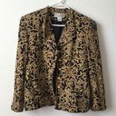 Jones Wear Black blazer with yellow gold pattern  10 / M Photo 3