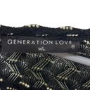 Generation Love  Pullover Textured Sweater Acrylic Long Sleeves Black Womens M Photo 7