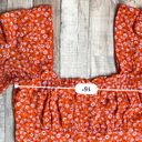 Trixxi Clothing Company Orange Smocked Floral Square Neck Empire Dress sz Medium Photo 7