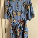 Relipop  Women's Romper Floral V Neck Double Layer Ruffle Hem Rompers. Size M Photo 4