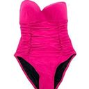 DKNY  Women's Orchid Pink One Piece Halter Slimming Swimsuit 10 NWT Photo 0