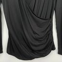 LA Made New  Maternity Long Sleeve V-Neck Wrap Top Knit Jersey Black Photo 6