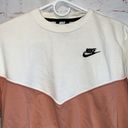 Nike  Sweater Womens Medium Cropped Color Block Fleece Sweatshirt Crewneck Photo 1