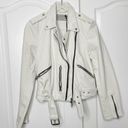 ALLSAINTS NWT  Balfern Denim Biker Jacket Size 8 US Stone White Photo 3