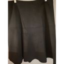 Anne Klein Ann Klein Faux Suede Black Scuba Flare Skirt Size 10 Photo 2