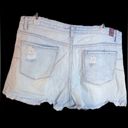 Gogo Jeans  High Rise Light Wash Ripped Cotton Denim Blue Jean Shorts Juniors 17 Photo 1