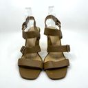 Kate Spade  Brown Leather Gold Heels Sandal 10 US Photo 3