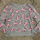 No Boundaries Grey & Pink Floral Sweatshirt Photo 0