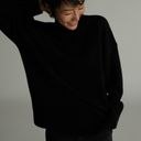 Everlane  The Cashmere Oversized Turtleneck Sweater Black Photo 1