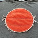 Petal Lost  Linens Heathered Gray Waffle Knit Basketball Patch Long Sleeve Large Photo 2