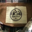 MarleyLilly  Monogrammed Plaid Layering Tunic button up shirt Sz Sm EUC Photo 6