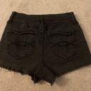 Abercrombie & Fitch High Waisted Black Jean Shorts Photo 1