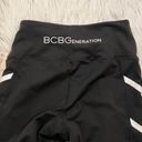 BCBGeneration  High-Waisted Bike Shorts Black White Photo 2