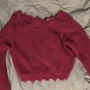 The Moon off the shoulder and Maddison pink sweater Photo 1