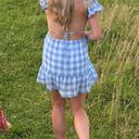 Blue and White Gingham Dress Multiple Photo 3