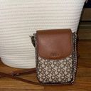 DKNY  Flap Phone Purse & Wallet - Brown/Beige Signature Design - New Condition Photo 0