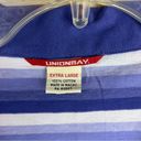 Union Bay Size XL Short Cap Sleeve Striped V-Neck Top with A Collar Photo 4