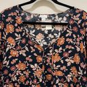 West of Melrose NWT-  Black & Brown Floral Long Sleeve Baby Doll Dress Small Photo 3