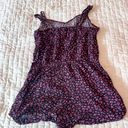 American Eagle Black And Pink Floral Romper Size Medium Photo 1