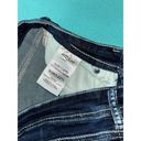 Silver Jeans  Capri Suki Womens Blue Embroidered Pocket Mid Rise Denim Size 28 Photo 4