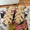 Farm Rio Raffia Zigzag Sandal in Raffia Tan Beige Size 10 NWT Photo 3