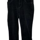 Chico's Chico’s Platinum Denim Black Cropped Jean Size 0 / Conventional Size Small (4) Photo 0