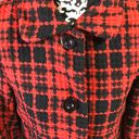 Oleg Cassini Red and Black 3 button Coat Size S Photo 4