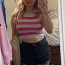 ZARA Pink Striped Top Photo 2