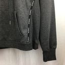 Bebe  Sport Gray & Black Mong Sleeve Hoodie Logo Sweatshirt XL NEW Photo 2